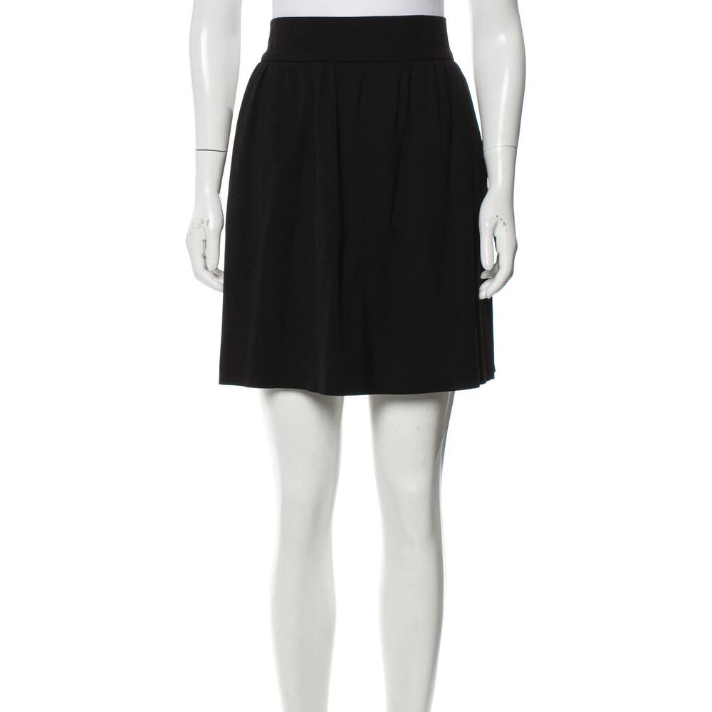 Red Valentino Black Mini Skirt with Slit Pockets in Size Medium